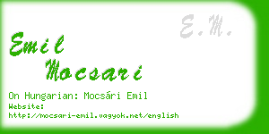 emil mocsari business card